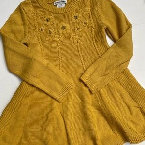 cupcakes & cashmere Mustard Yellow Knit Sweater